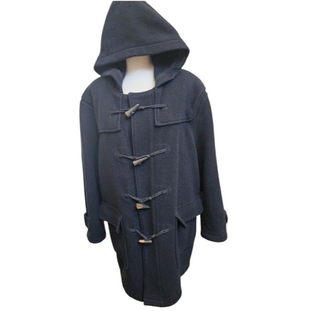 United Colors of Benetton Duffle Coat Vintage 80's Size 46 Mens Wool Blend Y2K